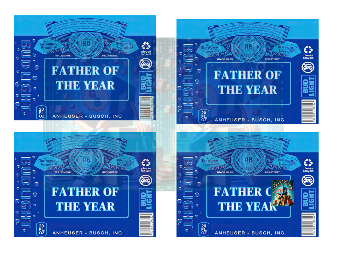 Father's Day Label Editable Template