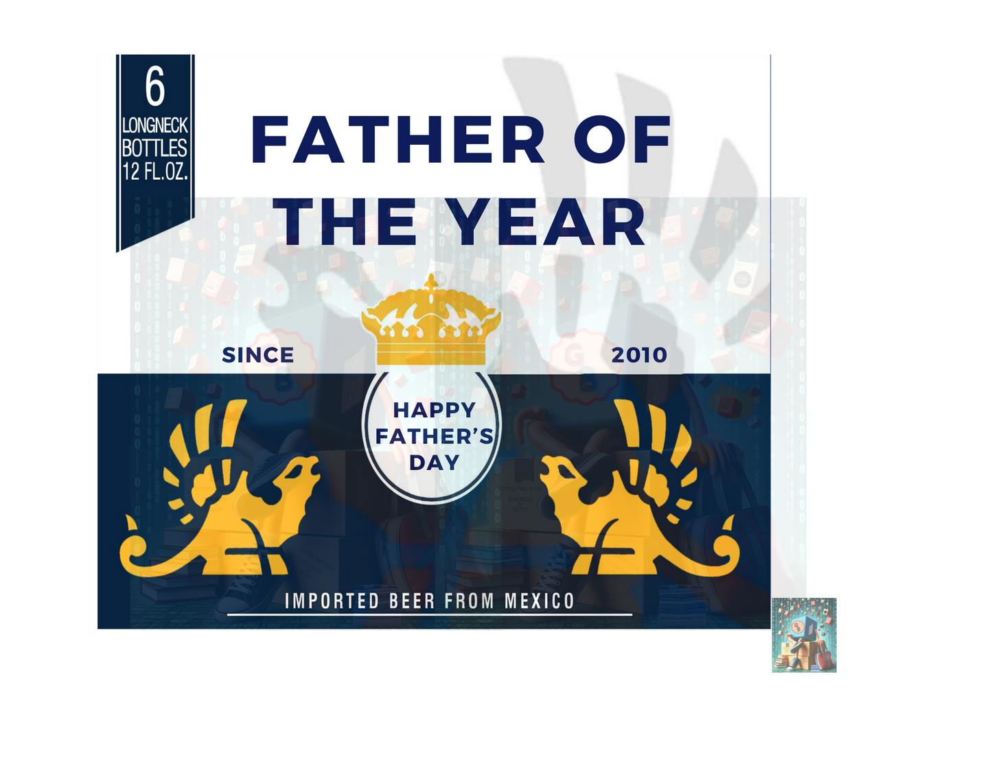 Father's Day Label Editable Template