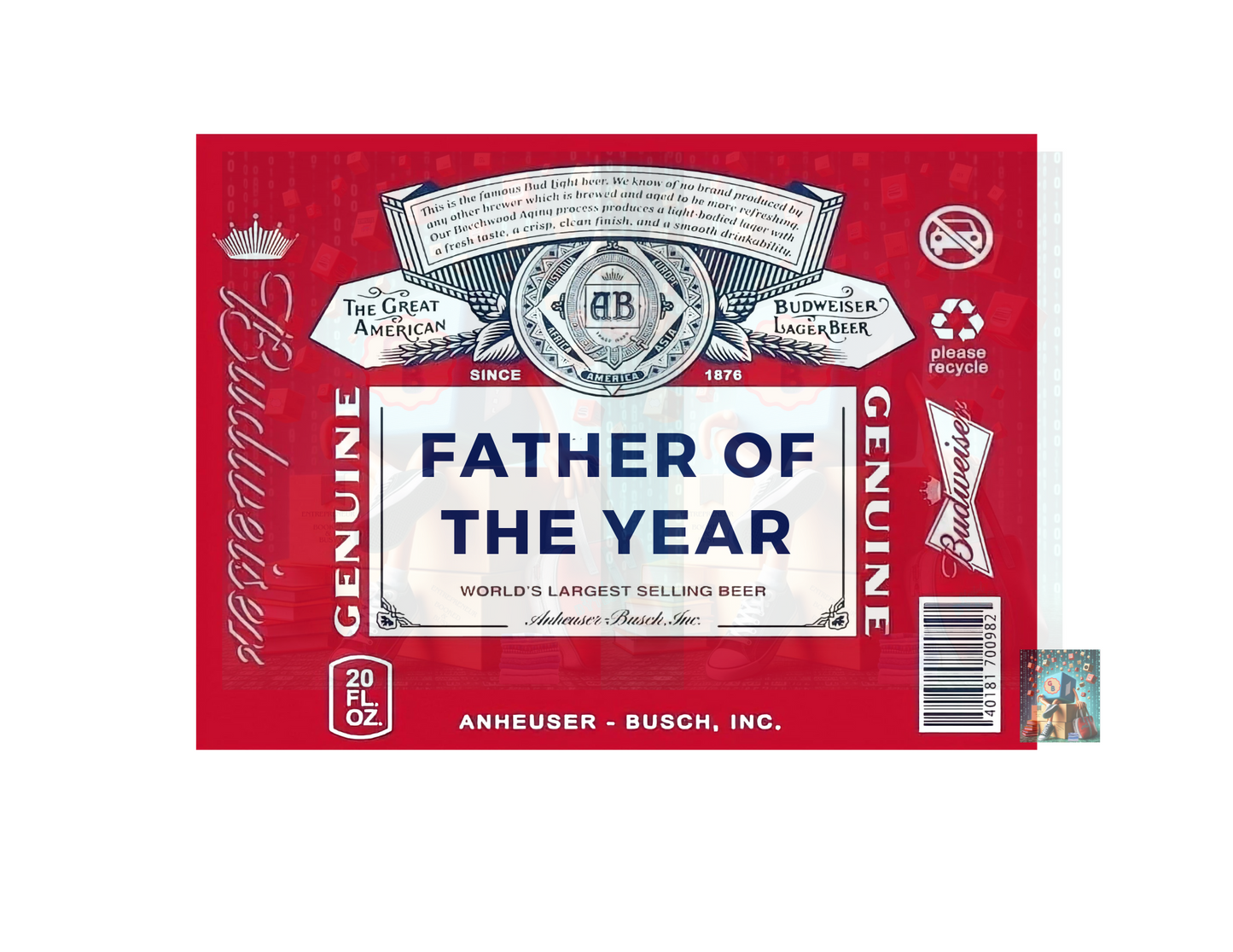 Father's Day Label Editable Template