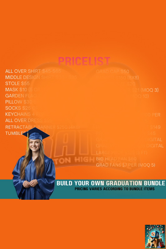 Editable Graduation Price Sheet (4 designs)