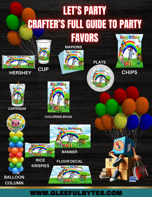 "LET'S PARTY" PARTY FAVORS E-BOOK